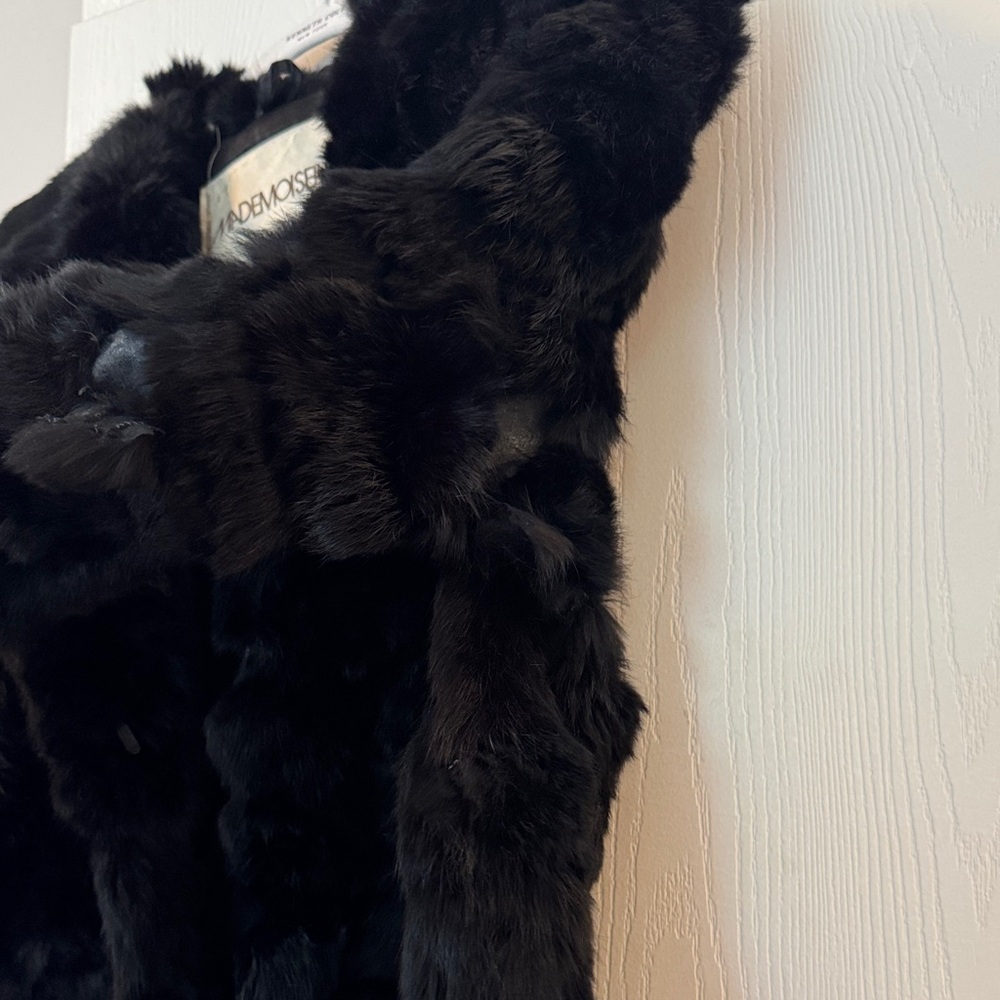 Black Rabbit Fur Jacket - Picture 11 of 11